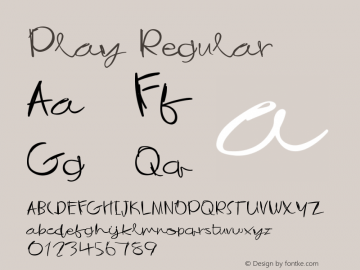 Play Version 1.005;Fontself Maker 3.5.2 Font Sample