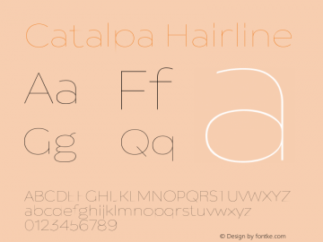 Catalpa Hairline Version 1.000 | wf-rip DC20190625图片样张