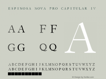 EspinosaNovaPro-CapitularIV Version 001.001 Font Sample