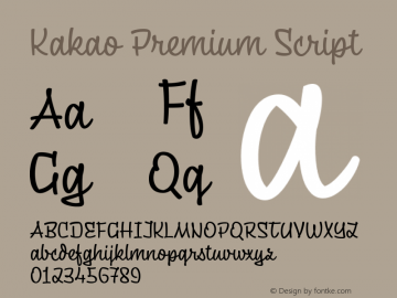 KakaoPremiumScr-Regular Version 1.100 Font Sample