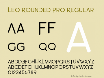 Leo Rounded Pro Version 1.002;Fontself Maker 3.1.1 Font Sample