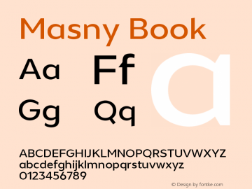 Masny-Book Version 1.000 Font Sample