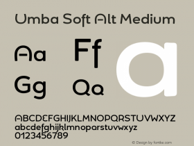 UmbaSoft-AltMedium Version 1.000 | w-rip DC20181205 Font Sample