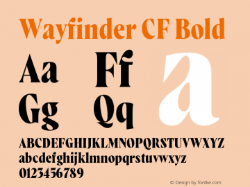 Wayfinder CF Bold Version 1.000 | wf-rip DC20190625图片样张