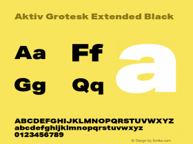AktivGroteskEx-Black Version 1.001 | w-rip DC20180615图片样张