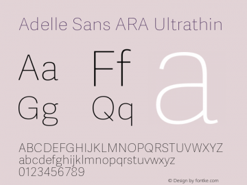 Adelle Sans ARA Ut Version 2.500;PS 002.500;hotconv 1.0.88;makeotf.lib2.5.64775 Font Sample