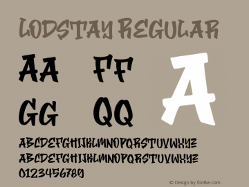 Lodstay Regular Version 1.000 Font Sample