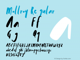 Mollroy Version 1.00;October 19, 2020;FontCreator 12.0.0.2545 64-bit图片样张