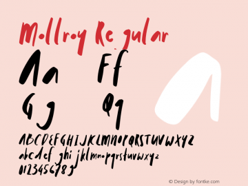 Mollroy Version 1.00;October 19, 2020;FontCreator 12.0.0.2545 64-bit图片样张