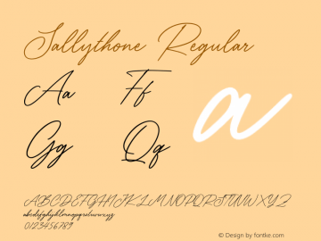 Sallythone Version 1.000 Font Sample