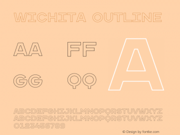 Wichita Outline Version 1.001;Fontself Maker 3.5.1 Font Sample