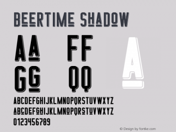 BeerTime Shadow Version 1.00;August 19, 2020;FontCreator 13.0.0.2681 64-bit图片样张