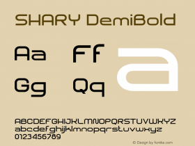 SHARY DemiBold Version 1.000;hotconv 1.0.109;makeotfexe 2.5.65596 Font Sample