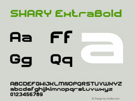 SHARY ExtraBold Version 1.000;hotconv 1.0.109;makeotfexe 2.5.65596图片样张