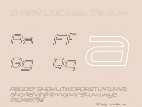 SHARY LINE italic Medium Version 1.000;hotconv 1.0.109;makeotfexe 2.5.65596图片样张