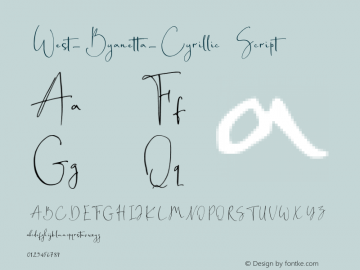 West_Byanetta_Cyrillic Script Version 1.000图片样张