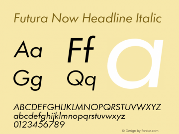 Futura Now Headline It Version 1.00图片样张