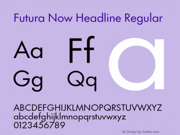 Futura Now Headline Rg Version 1.00图片样张