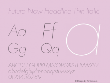 Futura Now Headline Th It Version 1.00图片样张