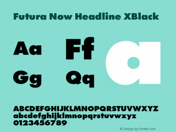Futura Now Headline XBlk Version 1.00图片样张