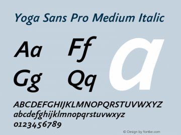 YogaSansPro-MediumItalic Version 7.504; 2015; (debug)图片样张