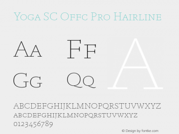 Yoga SC Offc Pro Hairline Version 7.504; 2015; Build 1020图片样张