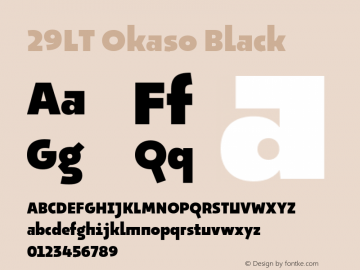 29LT Okaso Black Version 1.000;hotconv 1.0.109;makeotfexe 2.5.65596图片样张
