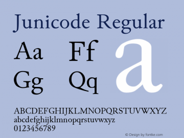 Junicode Version 1.002;PS 1.002;hotconv 16.6.54;makeotf.lib2.5.65590; ttfautohint (v1.8.1) Font Sample