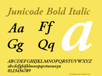 Junicode Bold Italic Version 1.002;PS 1.002;hotconv 16.6.54;makeotf.lib2.5.65590; ttfautohint (v1.8.1)图片样张