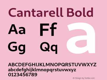 Cantarell Bold Version 0.111 Font Sample