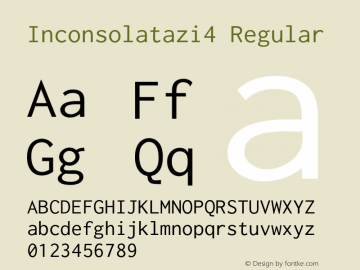 Inconsolata zi4r Regular Version 1.015图片样张