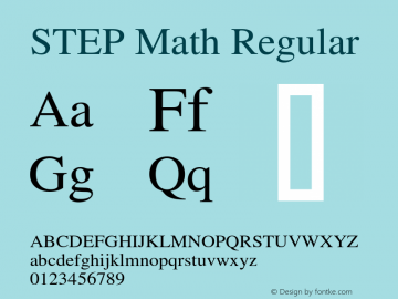 STEP Math Version 2.0.3 Font Sample