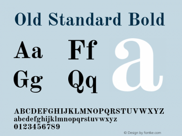 Old Standard Bold Version 2.5图片样张