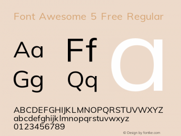 Font Awesome 5 Free Regular 331.008 (Font Awesome version: 5.13.0)图片样张