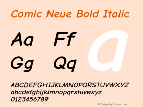Comic Neue Bold Italic Version 2.003;hotconv 1.0.109;makeotfexe 2.5.65596图片样张