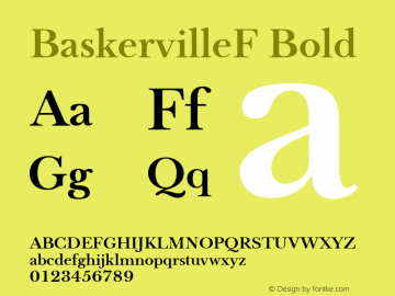 BaskervilleF Bold Version 1.000图片样张