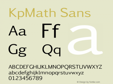 KpMath Sans Version 0.30图片样张