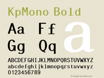 KpMono Version 0.30 Font Sample
