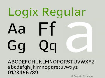 Logix Version 1.06 Font Sample