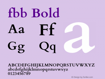 fbb Bold Version 1.045 Font Sample