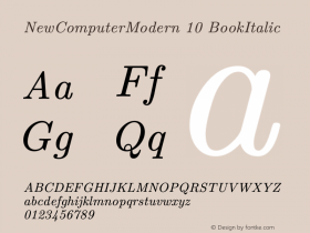 NewComputerModern10-BookItalic Version 2.3图片样张