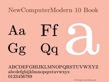 NewComputerModern10-Book Version 2.3 Font Sample