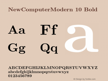 NewComputerModern10-Bold Version 2.3 Font Sample