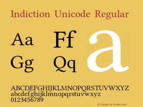 Indiction Unicode Version 1.1图片样张