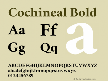 Cochineal Bold Version 0.9图片样张