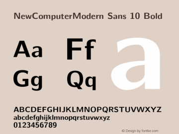 NewCMSans10-Bold Version 2.31 Font Sample