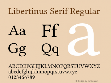 Libertinus Serif Regular Version 7.020;RELEASE图片样张