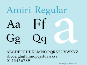 Amiri Regular Version 0.113 Font Sample