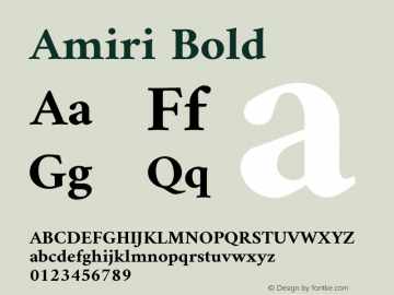 Amiri Bold Version 0.113图片样张