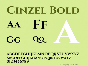 Cinzel Bold Version 2.000图片样张